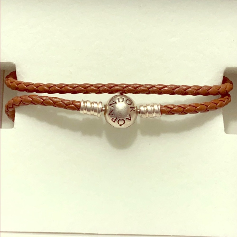 Pandora moments double leather bracelet